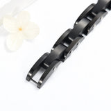 Black Chain Link Cremation Urn Bracelet Bracelet Cherished Emblems 