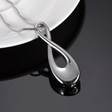 Silver Infinity Teardrop Shaped Cremation Urn Necklace Cremation Necklace Cherished Emblems 