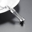 Silver and Glass Cylinder Tube Cremation Necklace Cremation Necklace Cherished Emblems 