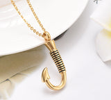 Fishing Hook Cremation Necklace Cremation Necklace Cherished Emblems 