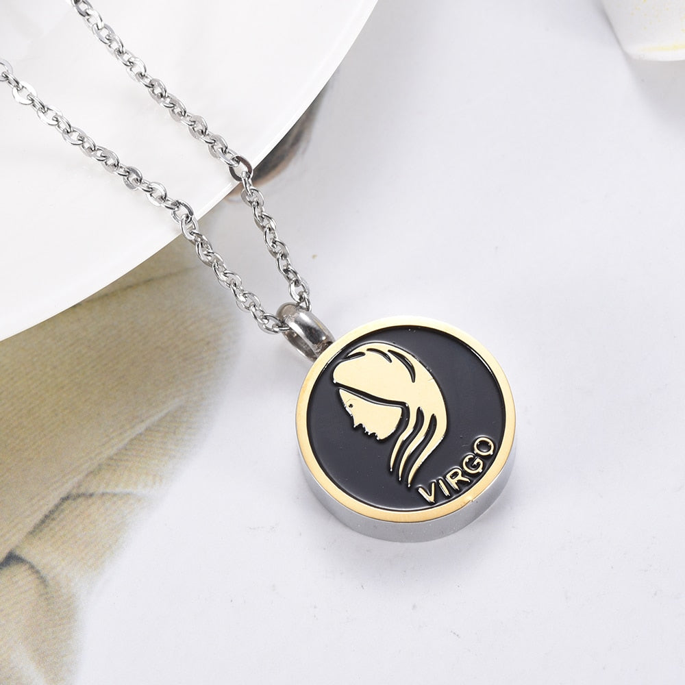 Astrology Sign Cremation Urn Necklace Cherished Emblems 