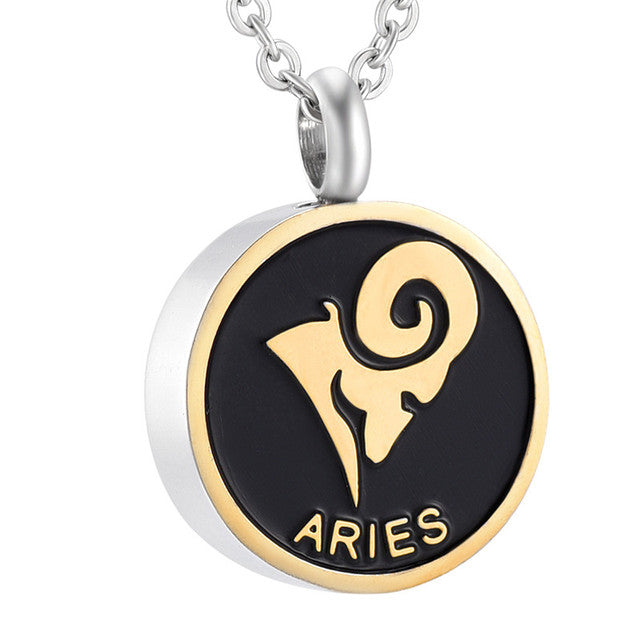 Astrology Sign Cremation Urn Necklace Cherished Emblems Aries 