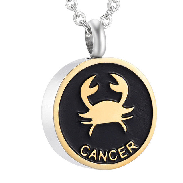 Astrology Sign Cremation Urn Necklace Cherished Emblems Cancer 