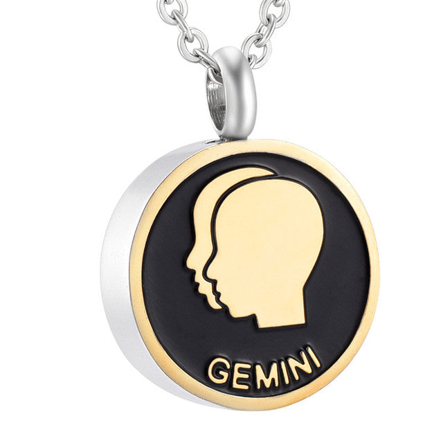 Astrology Sign Cremation Urn Necklace Cherished Emblems Gemini 