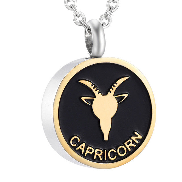Astrology Sign Cremation Urn Necklace Cherished Emblems Capricorn 
