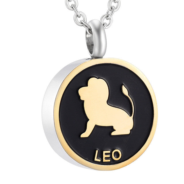 Astrology Sign Cremation Urn Necklace Cherished Emblems Leo 