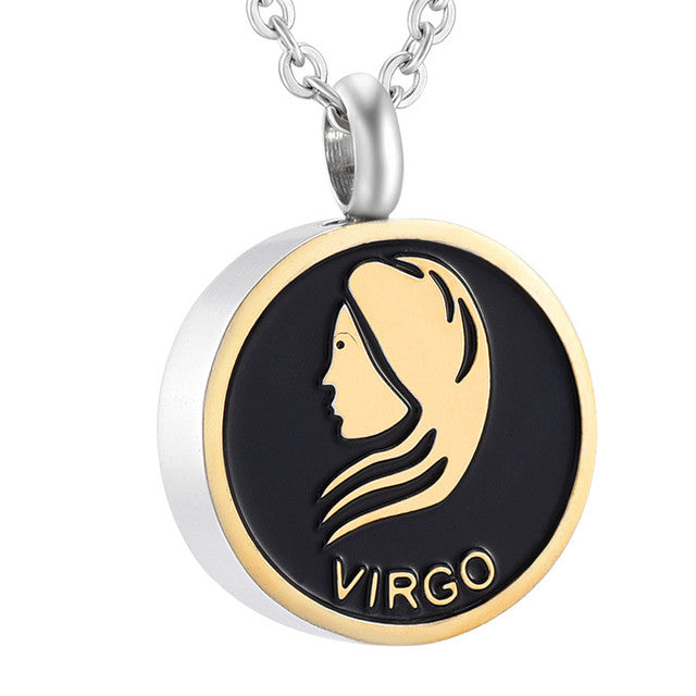 Astrology Sign Cremation Urn Necklace Cherished Emblems Virgo 