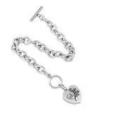 Bracelet - "Always In My Heart" Silver Cremation Urn Bracelet