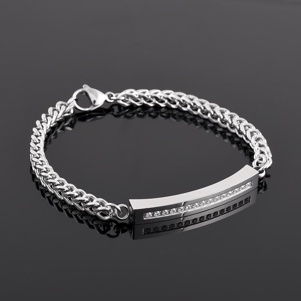 Bracelet - Classic Cremation Urn Bracelet With Gemstones