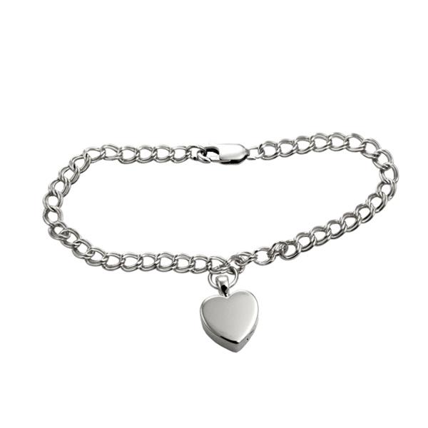 Bracelet - Heart Shaped Charm Urn Cremation Bracelet