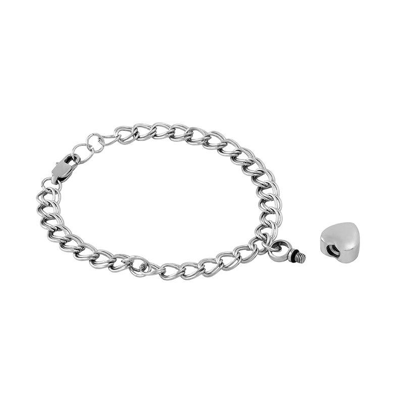 Bracelet - Heart Shaped Charm Urn Cremation Bracelet