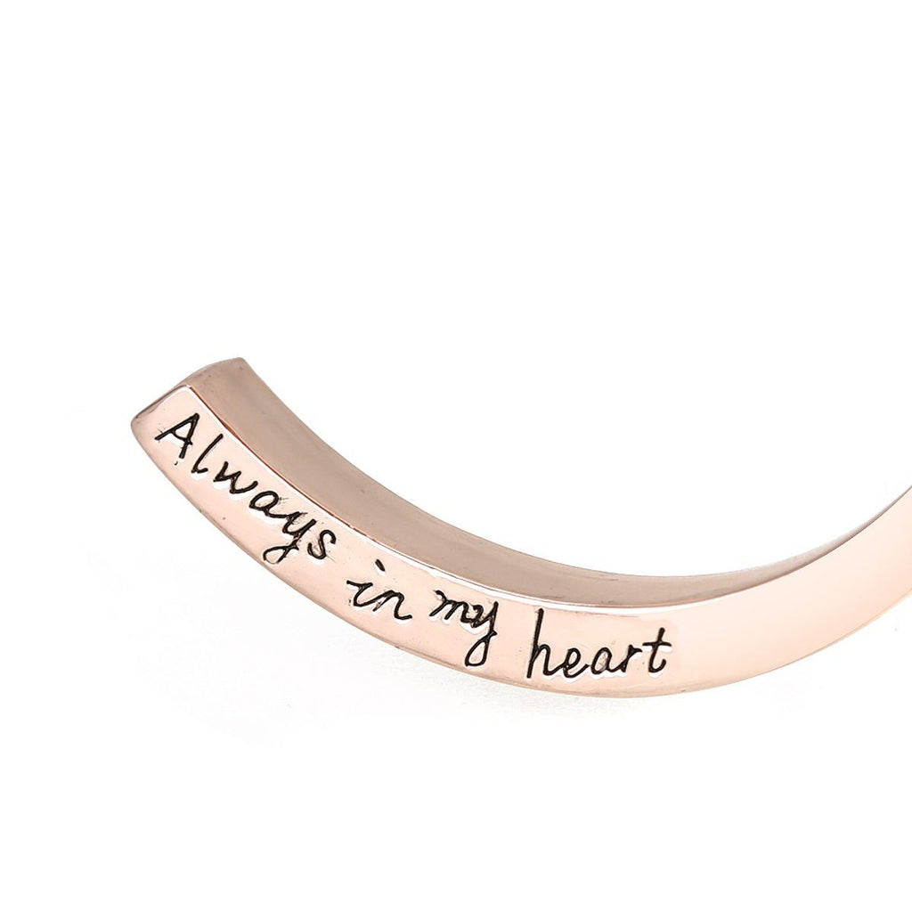 Bracelet - "I Carry You With Me. Always In My Heart"  Cremation Bracelet