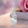 Cremation Necklace - 4 Heart Cremation Urn Necklace
