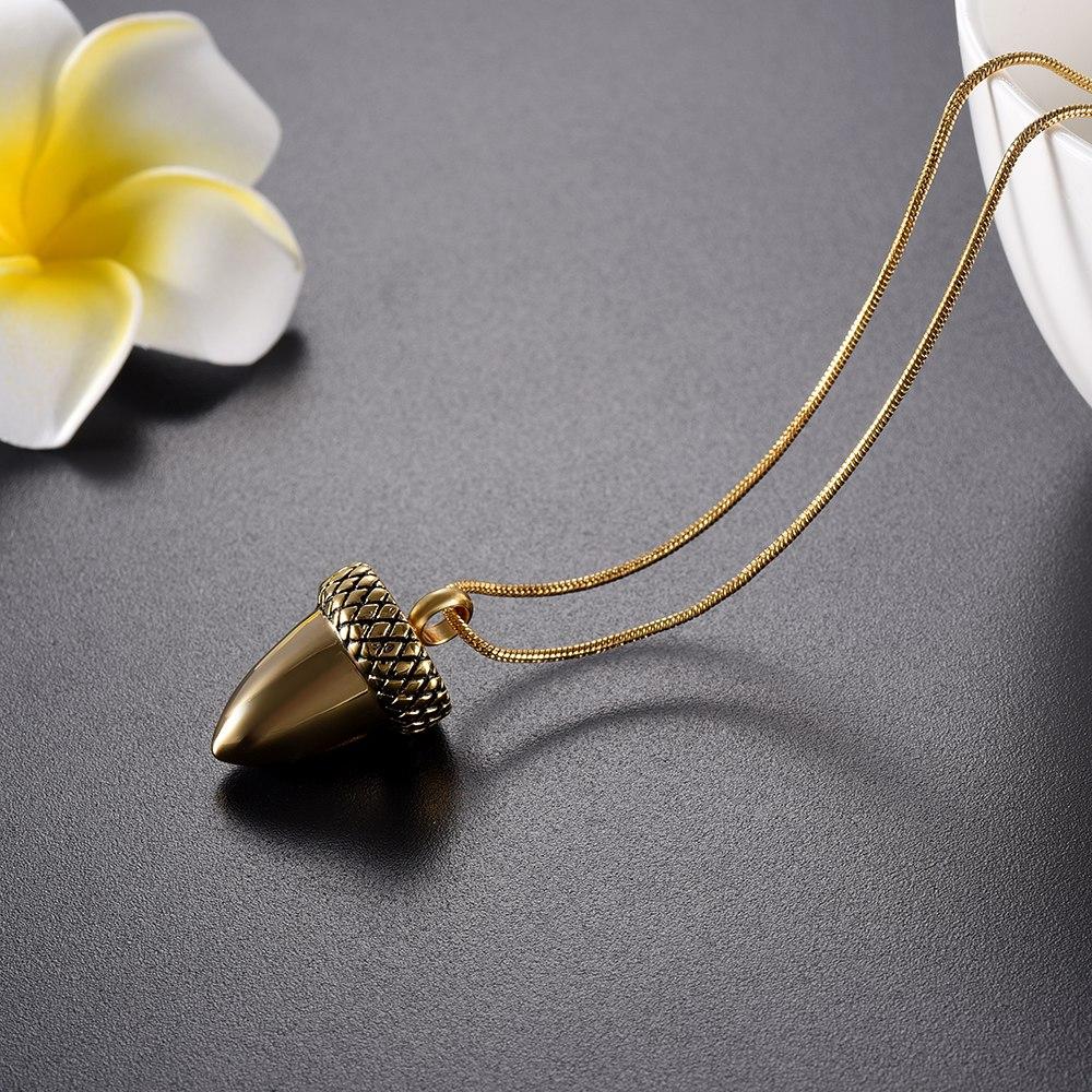 Cremation Necklace - Acorn Cremation Urn Necklace