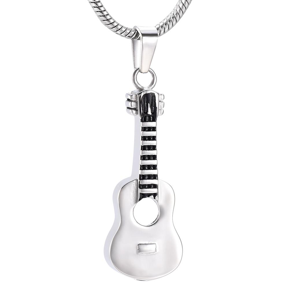 Cremation Necklace - Acoustic Guitar Cremation Urn Necklace