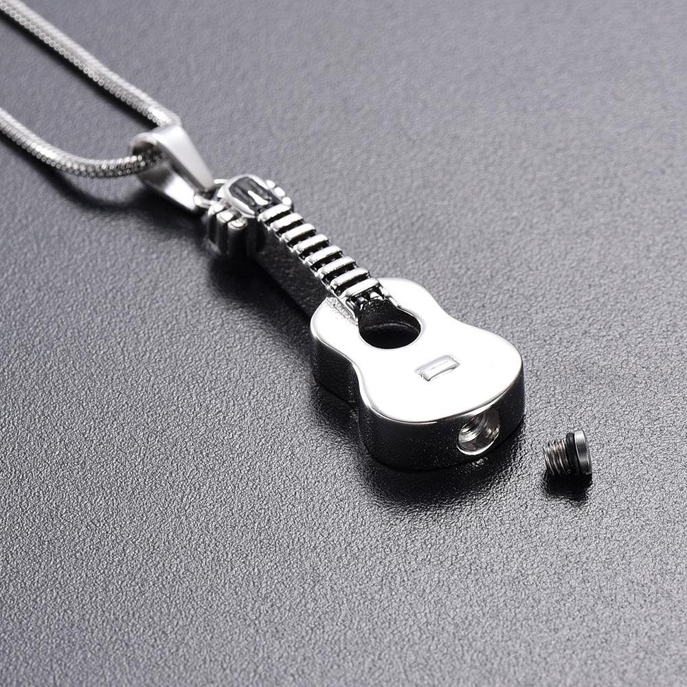 Cremation Necklace - Acoustic Guitar Cremation Urn Necklace