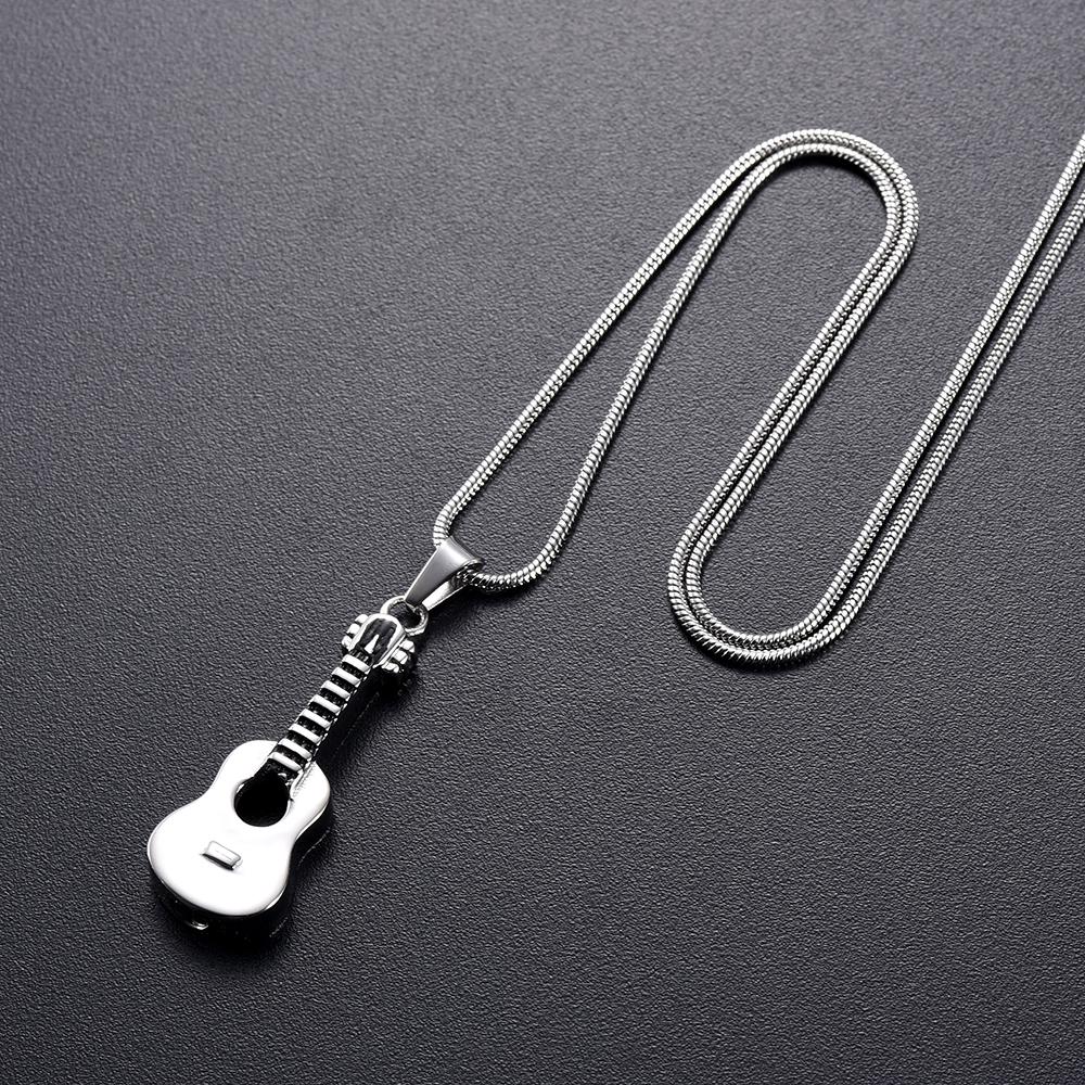 Cremation Necklace - Acoustic Guitar Cremation Urn Necklace