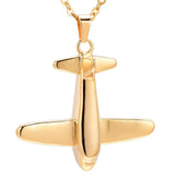 Cremation Necklace - Airplane Shaped Cremation Urn Necklace