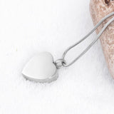 Cremation Necklace - "Always By My Side' Engraved Silver Heart Cremation Urn Necklace