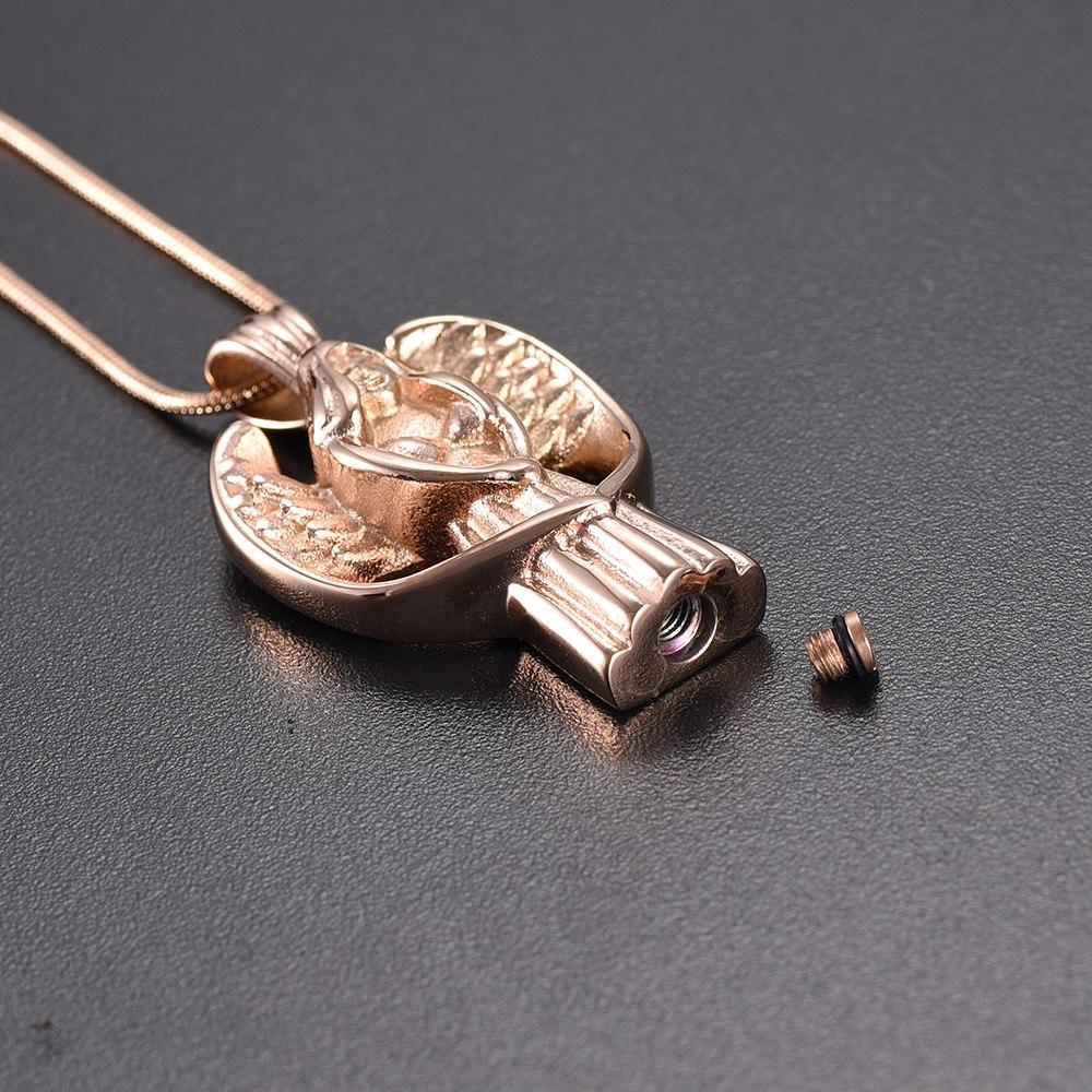 Cremation Necklace - Angel With Wings Cremation Urn Necklace
