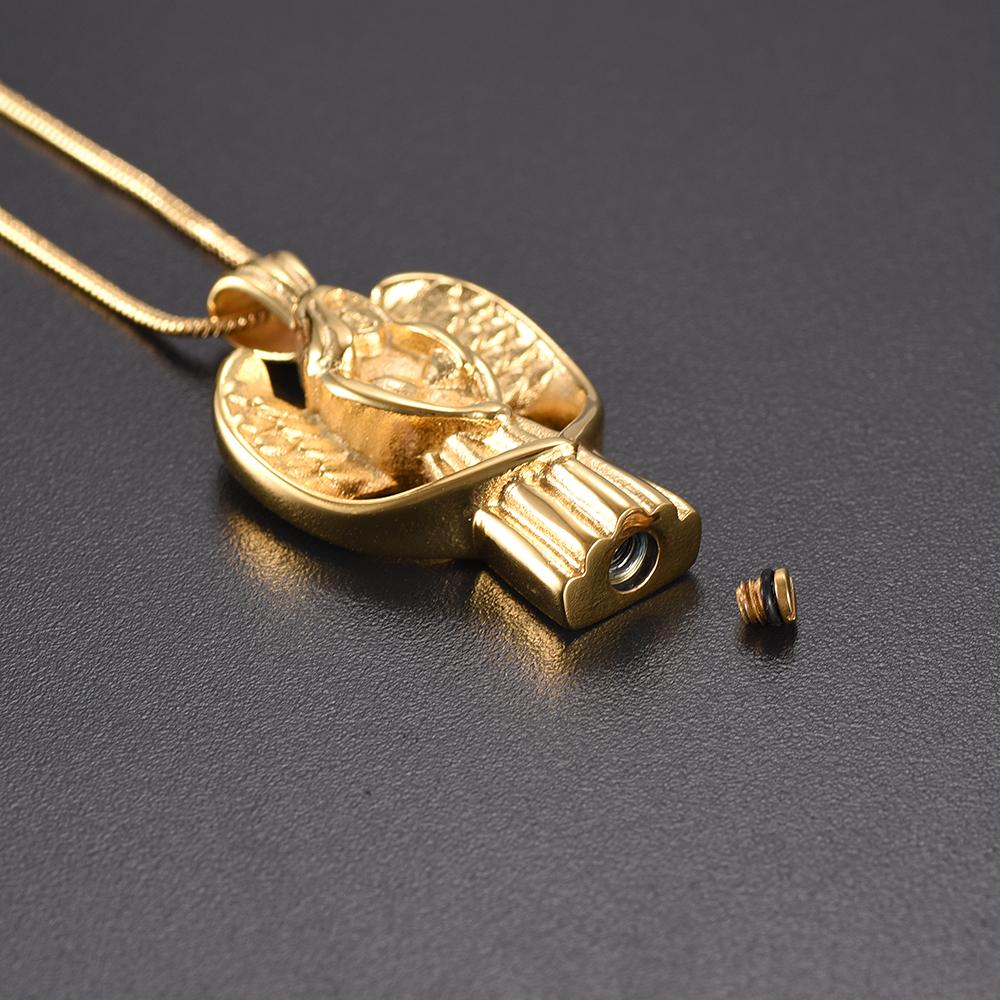 Cremation Necklace - Angel With Wings Cremation Urn Necklace