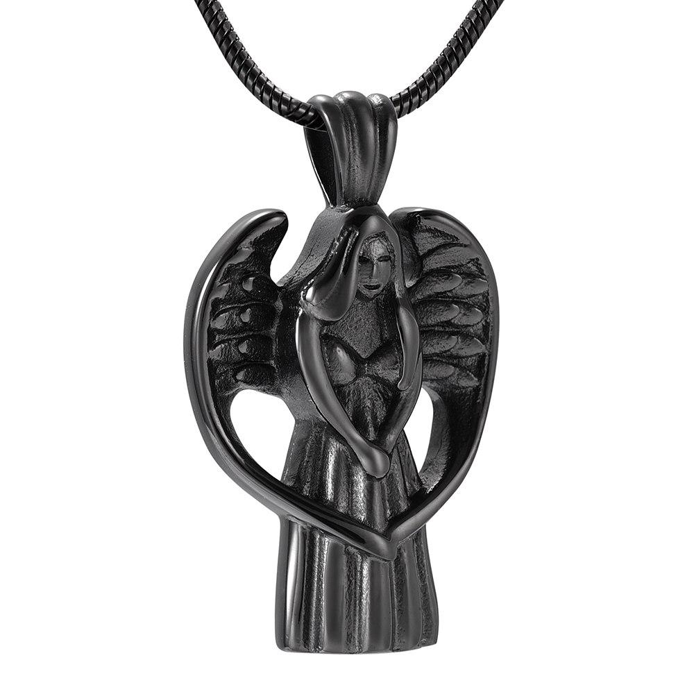 Cremation Necklace - Angel With Wings Cremation Urn Necklace