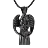 Cremation Necklace - Angel With Wings Cremation Urn Necklace