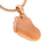 Cremation Necklace - Baby Foot Cremation Urn Necklace
