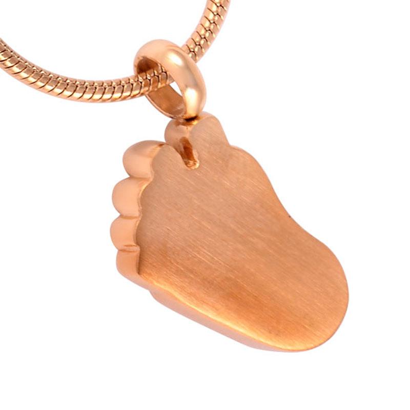 Cremation Necklace - Baby Foot Cremation Urn Necklace