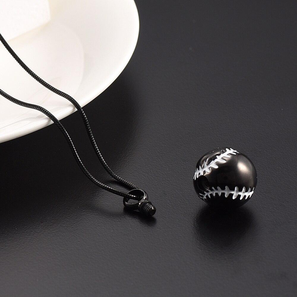 Cremation Necklace - Baseball Shaped Cremation Urn Necklace