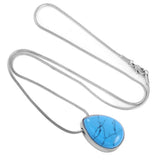 Cremation Necklace - Beautiful Murano Teardrop Cremation Urn Necklace