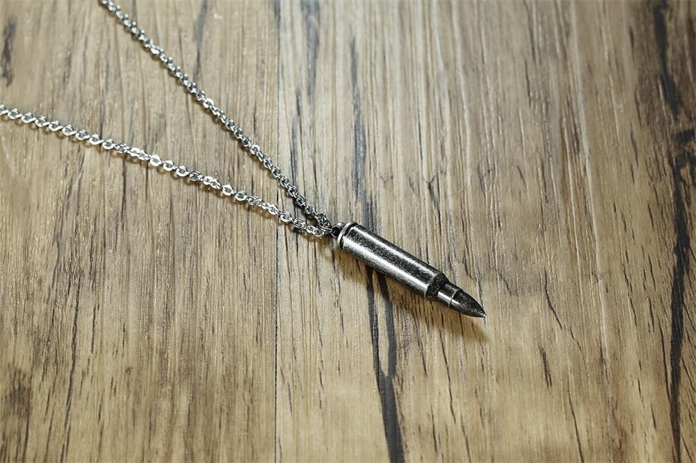 Cremation Necklace - Bullet Shaped Cremation Necklace