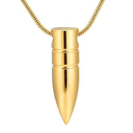 Cremation Necklace - Bullet Shaped Cremation Urn Necklace