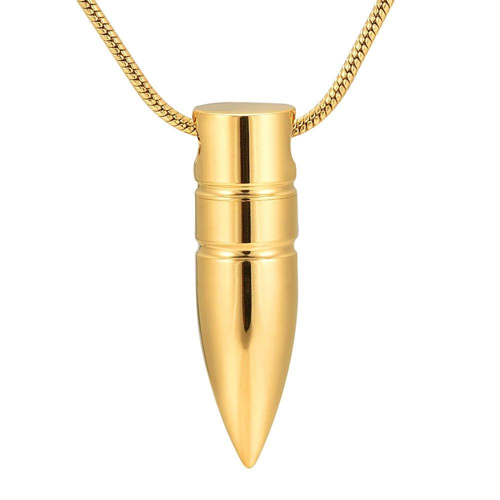 Cremation Necklace - Bullet Shaped Cremation Urn Necklace