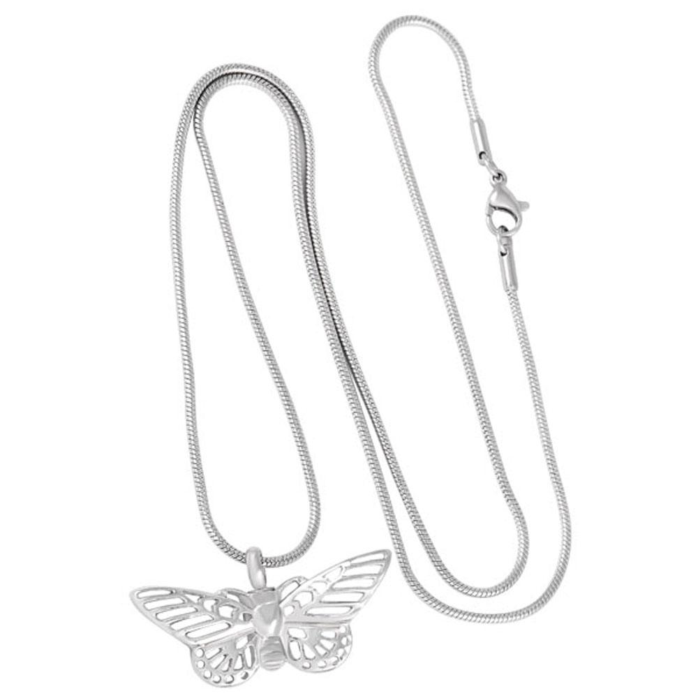 Cremation Necklace - Butterfly Shaped Cremation Urn Necklace