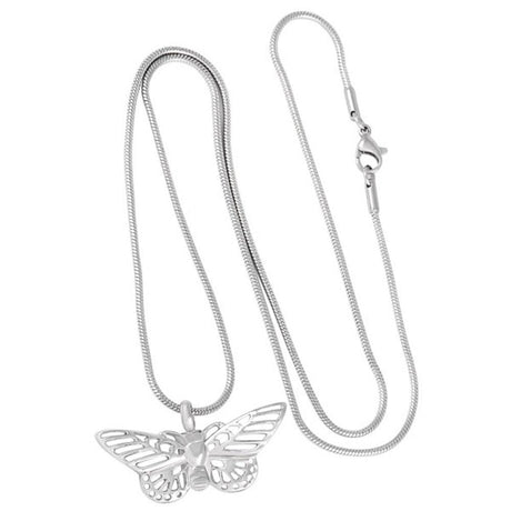 Cremation Necklace - Butterfly Shaped Cremation Urn Necklace