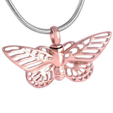 Cremation Necklace - Butterfly Shaped Cremation Urn Necklace