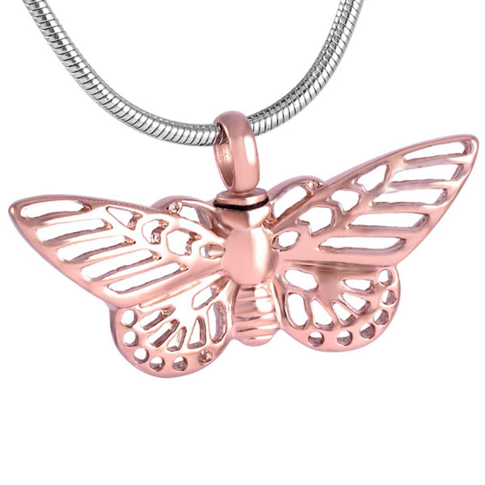 Cremation Necklace - Butterfly Shaped Cremation Urn Necklace