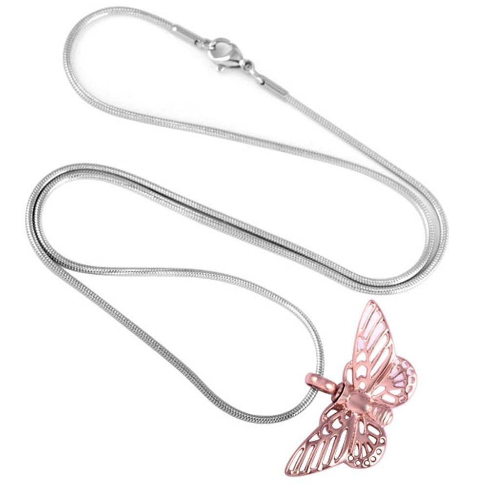 Cremation Necklace - Butterfly Shaped Cremation Urn Necklace