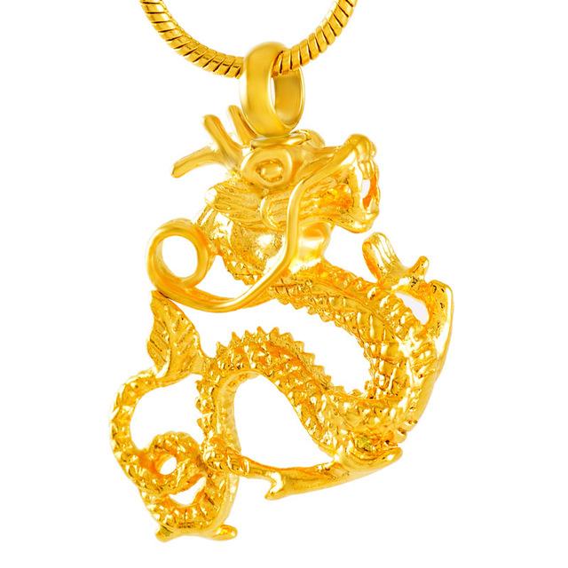 Cremation Necklace - Chinese Dragon Cremation Urn Necklace