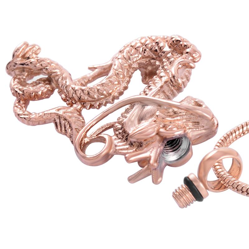Cremation Necklace - Chinese Dragon Cremation Urn Necklace