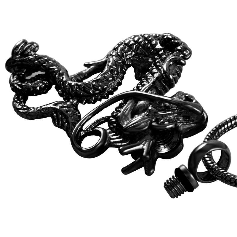 Cremation Necklace - Chinese Dragon Cremation Urn Necklace