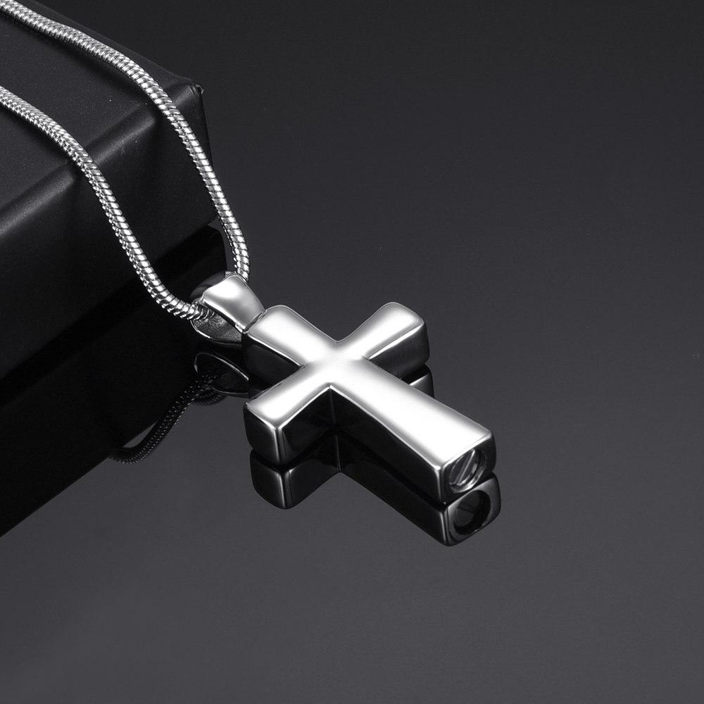 Cremation Necklace - Classic Cross Cremation Urn Necklace