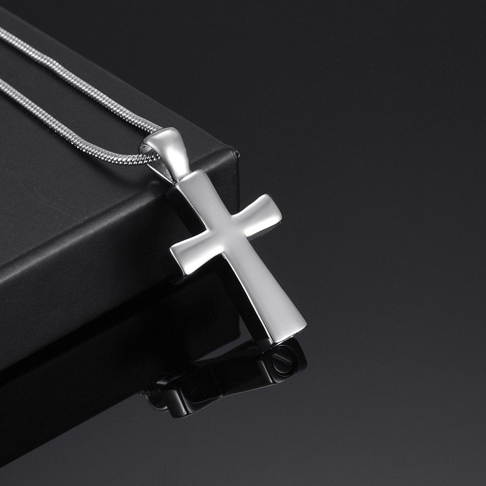 Cremation Necklace - Classic Cross Cremation Urn Necklace