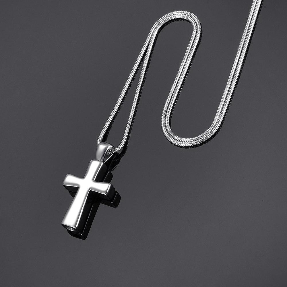 Cremation Necklace - Classic Cross Cremation Urn Necklace