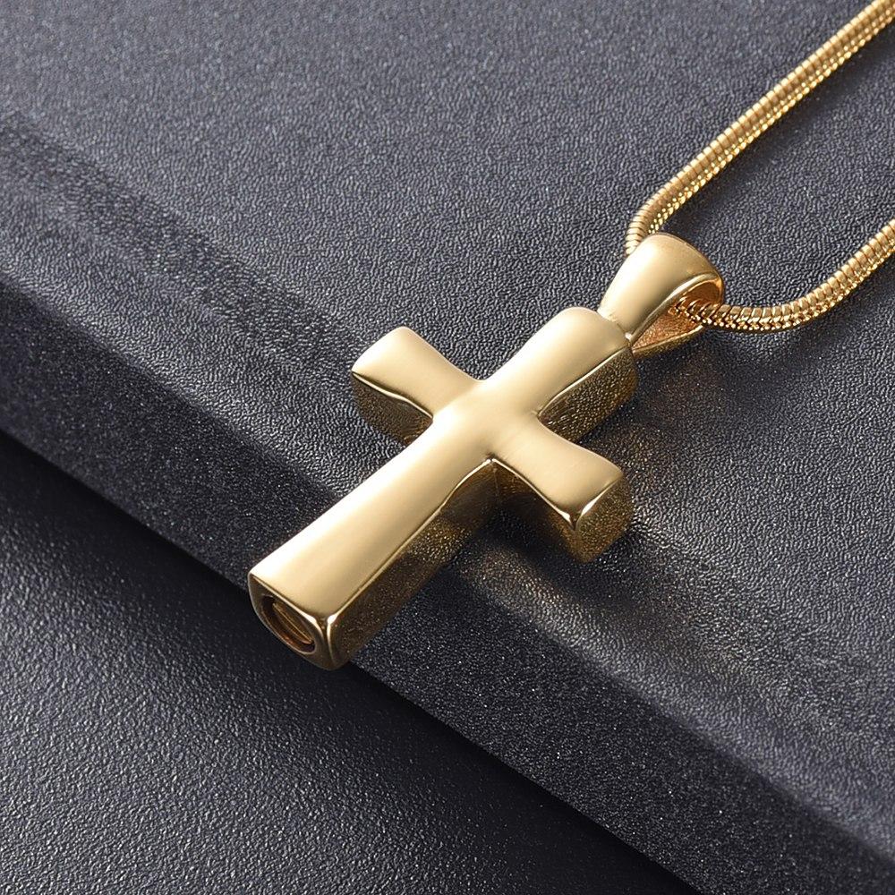 Cremation Necklace - Classic Cross Cremation Urn Necklace