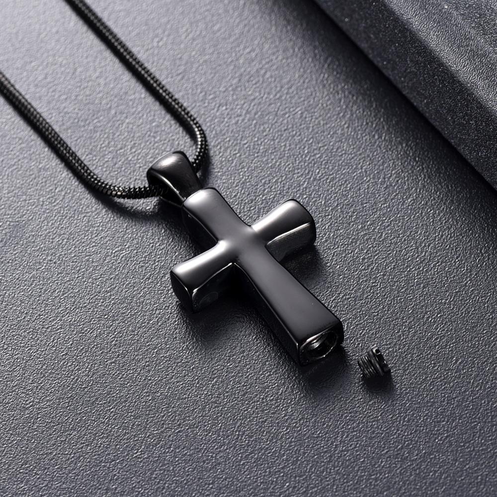 Cremation Necklace - Classic Cross Cremation Urn Necklace