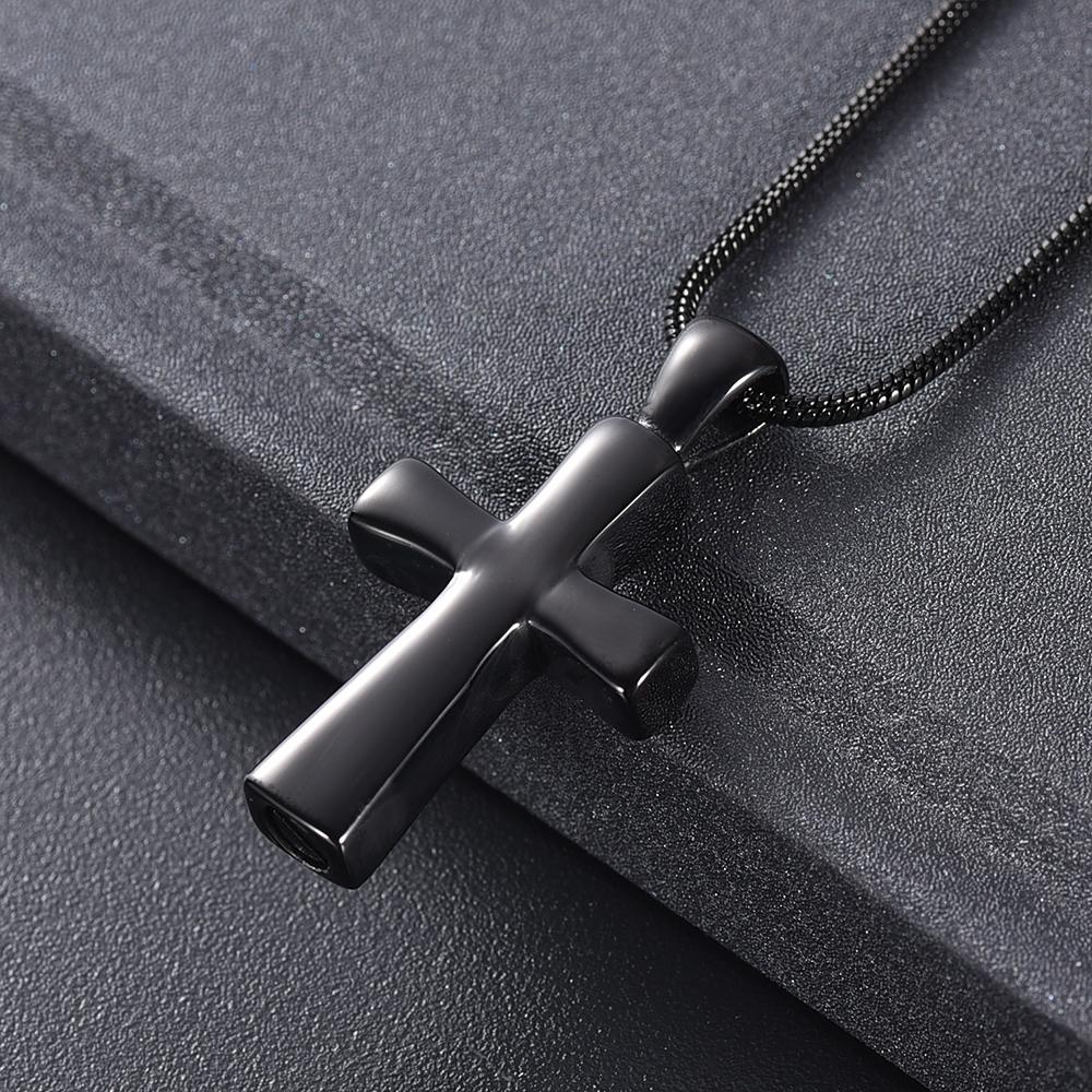 Cremation Necklace - Classic Cross Cremation Urn Necklace