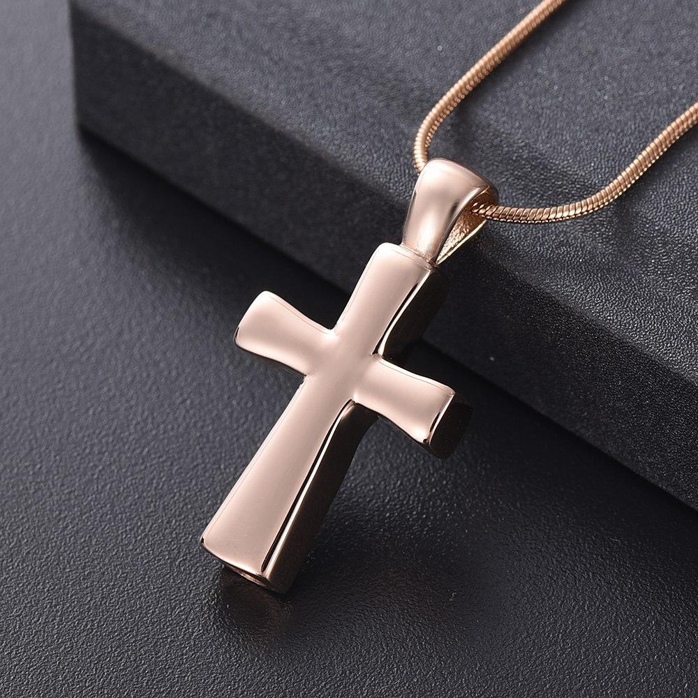 Cremation Necklace - Classic Cross Cremation Urn Necklace