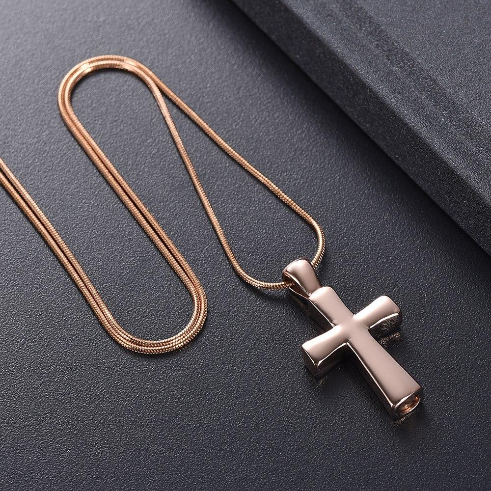 Cremation Jewelry | Edged Cross pendant in Sterling Silver - Kane Fetterly